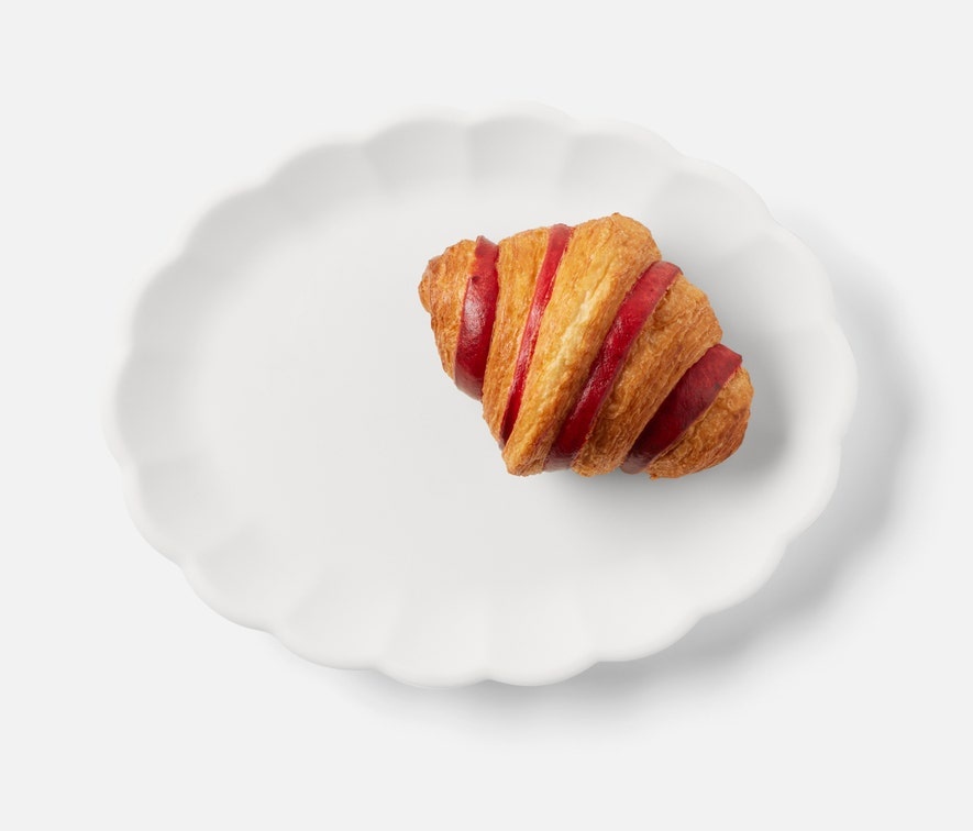 Blue Pheasant Iris White Melamine Scallope Oval Serving Platter Small