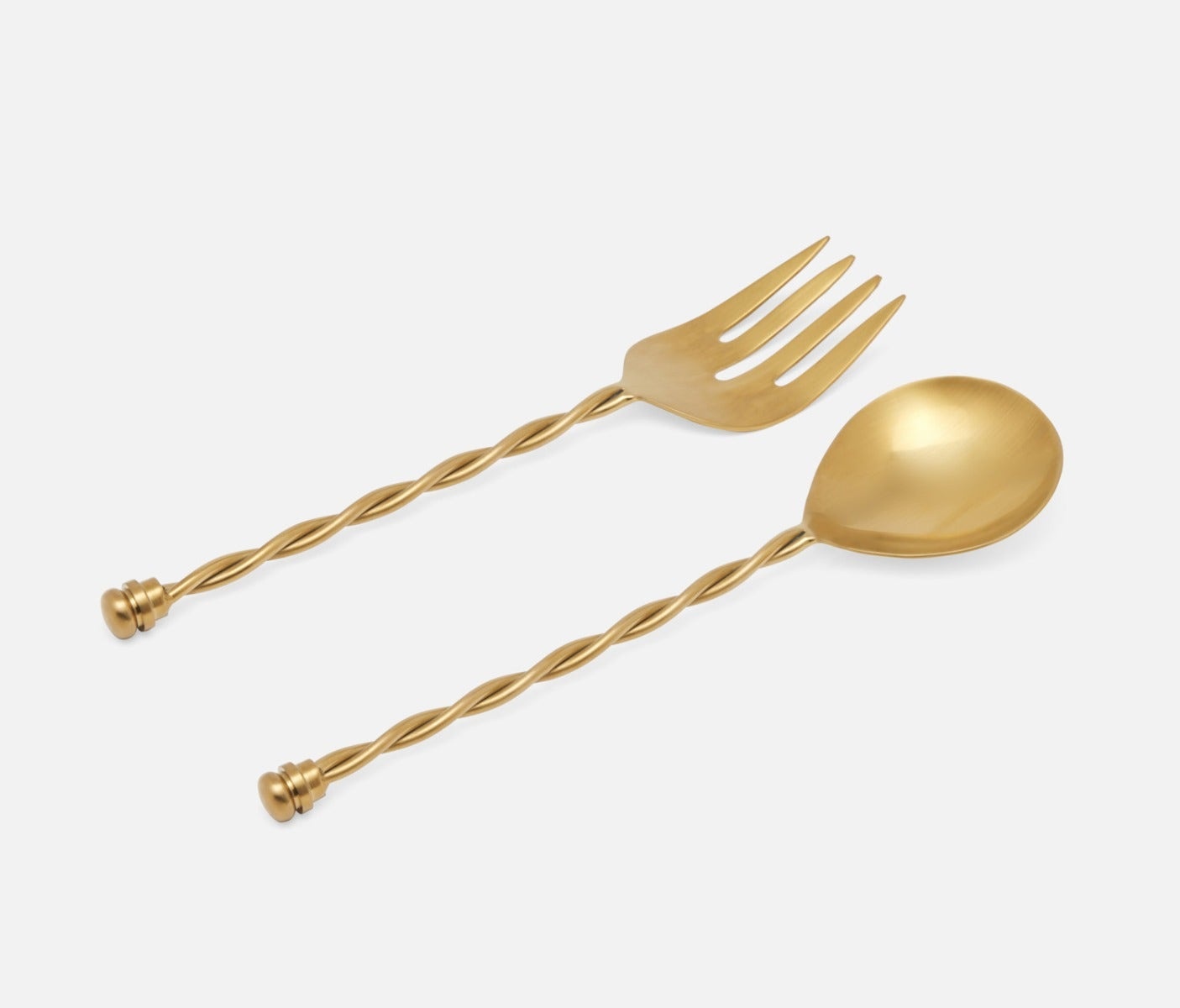 Blue Pheasant Ellis Matte Gold Serving Set - 2-Piece Set