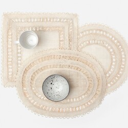 Blue Pheasant Carmine Bleached Placemat