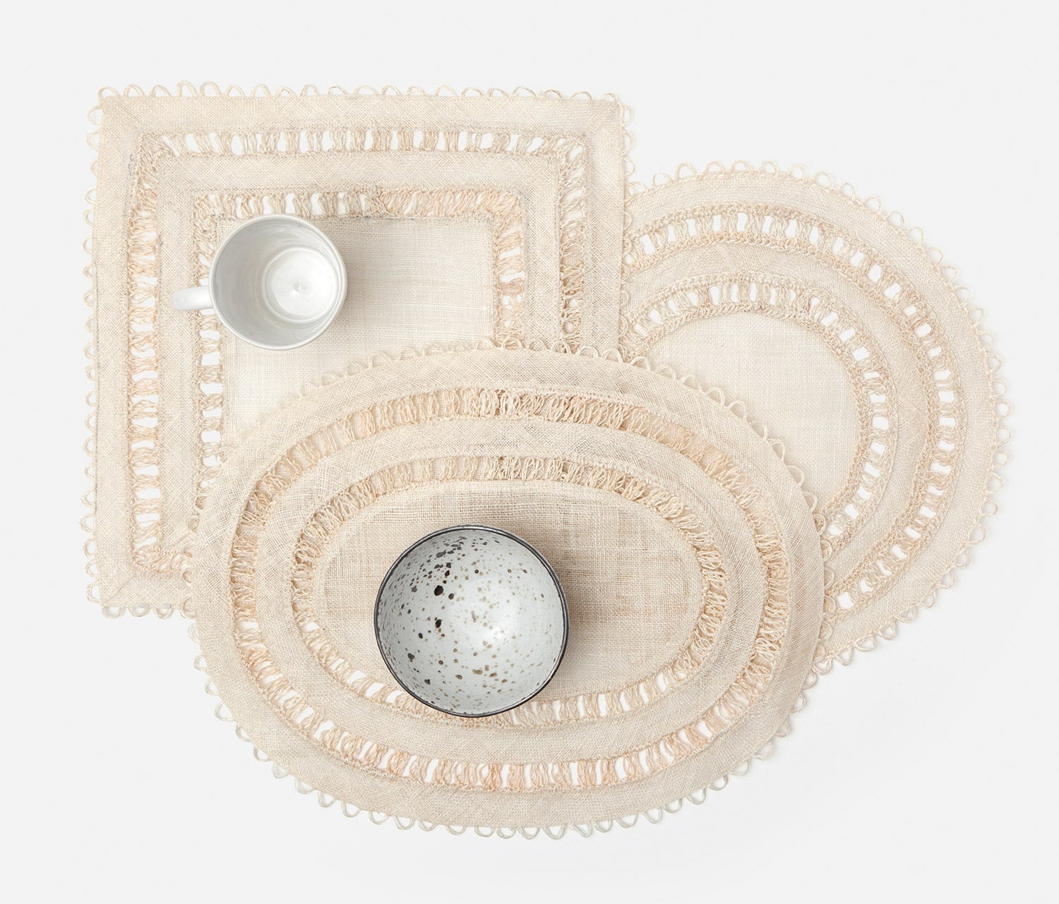 Blue Pheasant Carmine Bleached Placemat