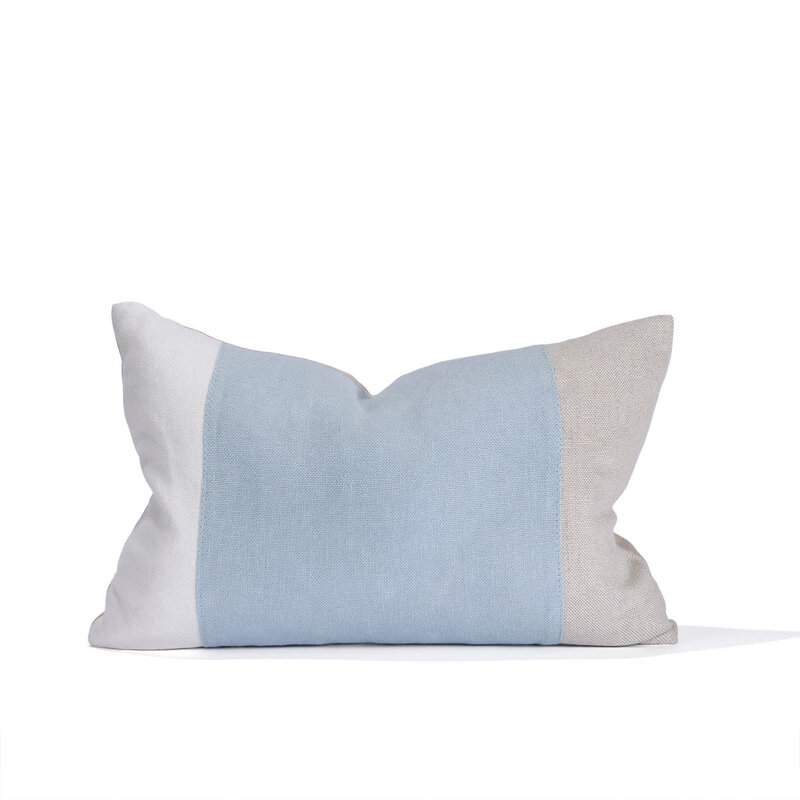 House of Cindy Marina Lumbar Pillow French Blue 14"x20"