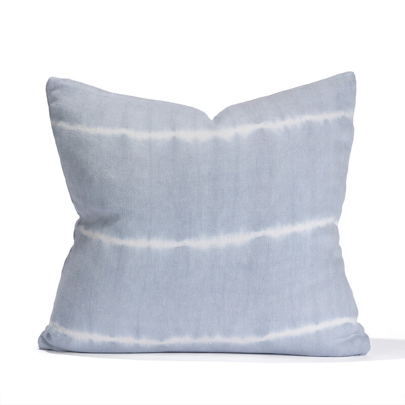 House of Cindy River Pillow 22"x22" French Blue