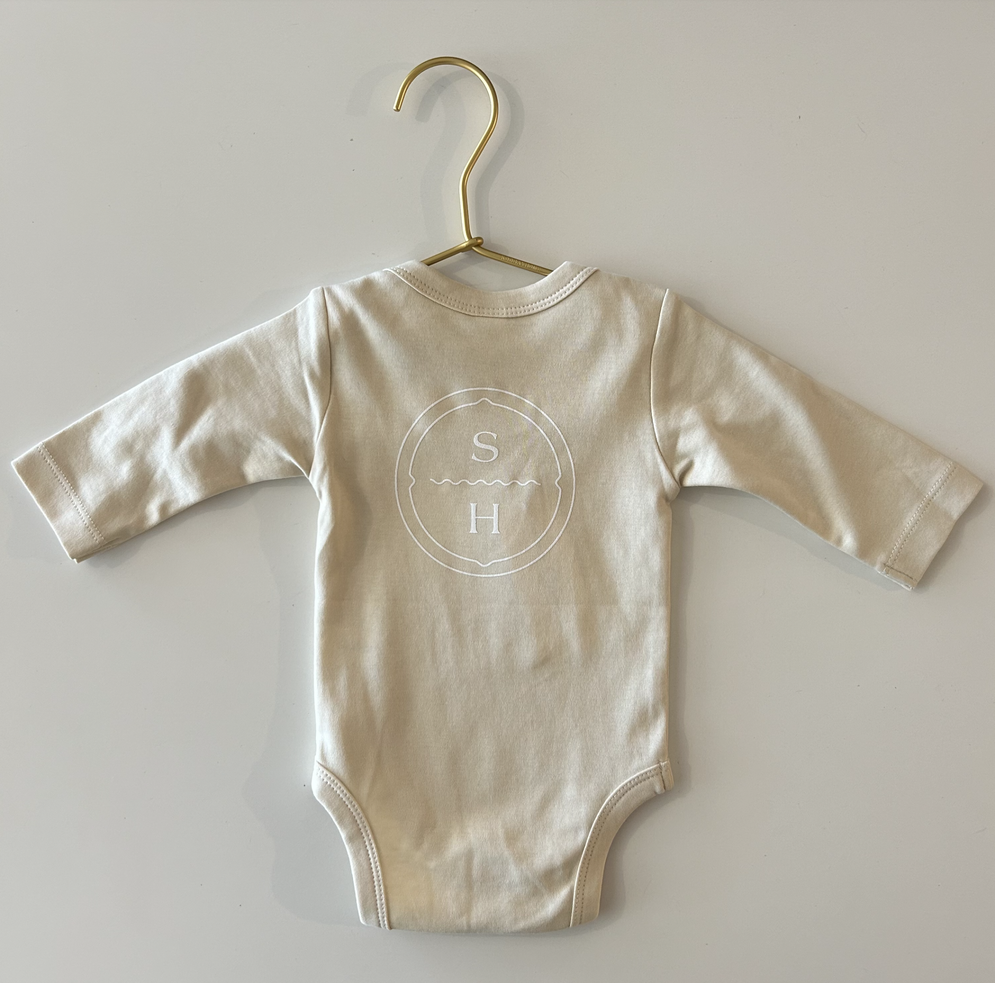 Saltwater House Saltwater Baby Organic Long Sleeve Classic Bodysuit - Natural