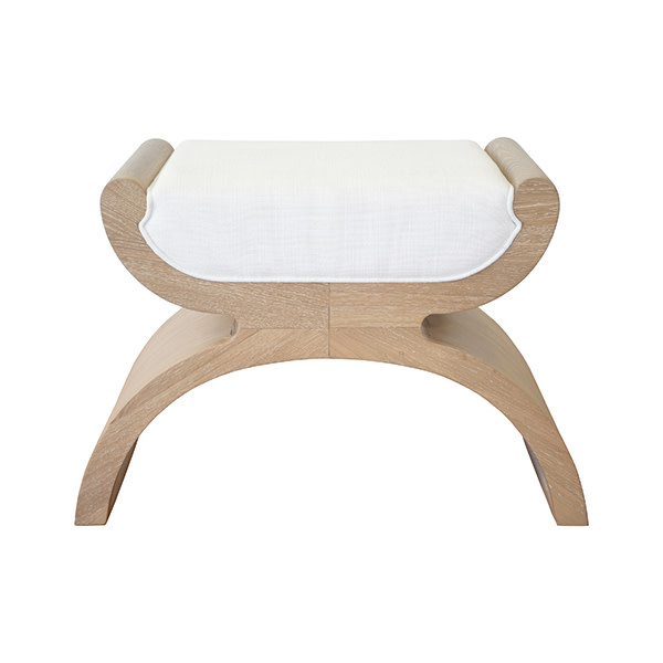 World's Away Janna Stool 26"W x 18.25"H x 16"D