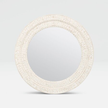 Made Goods Lexi Mirror Natural Bone/White Resin Mirror 32"D