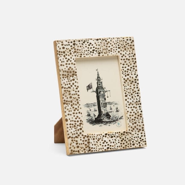 Pigeon & Poodle Ismailia Frame Spotted Gold Bone