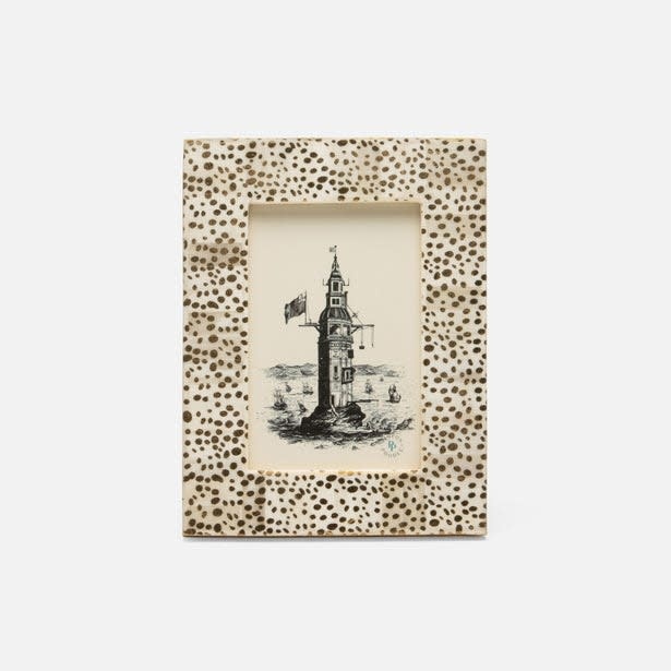 Pigeon & Poodle Ismailia Frame Spotted Gold Bone