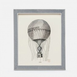 Pigeon & Poodle Aberdeen Frame Steel Blue Abaca/White Resin