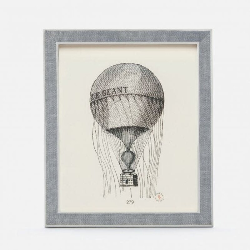 Pigeon & Poodle Aberdeen Frame Steel Blue Abaca/White Resin