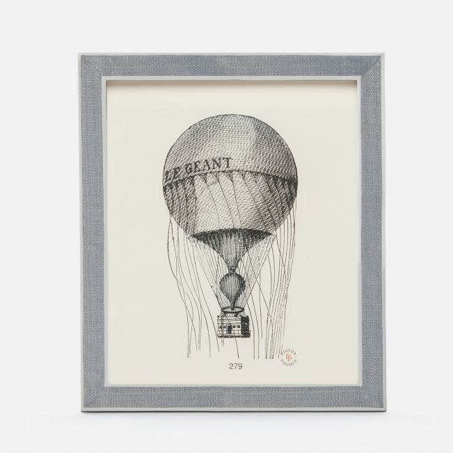 Pigeon & Poodle Aberdeen Frame Steel Blue Abaca/White Resin