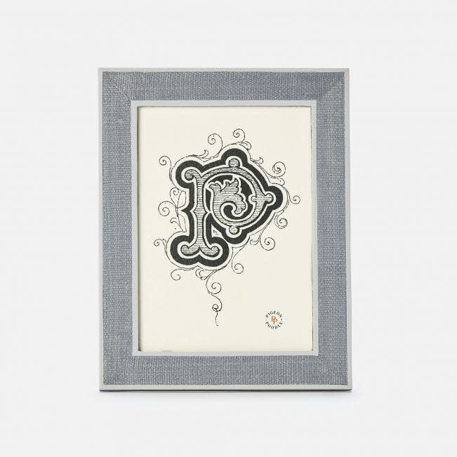 Pigeon & Poodle Aberdeen Frame Steel Blue Abaca/White Resin