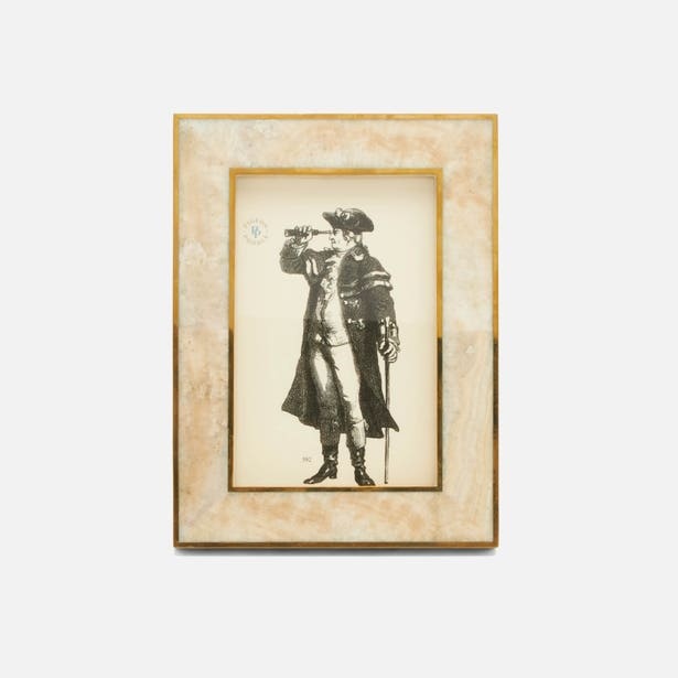 Pigeon & Poodle Helena Frame Beige Crystal Stone/Brass Metal