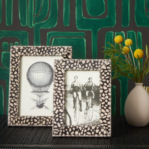 Pigeon & Poodle Hana Frame Cheetah Print Hair-On-Hide