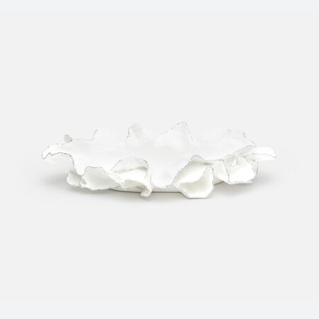 Made Goods Coco Tray Small White/Silver Faux Coral