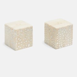 Blue Pheasant Dermott Spotted Silver Salt & Pepper Shakers - Set of 2