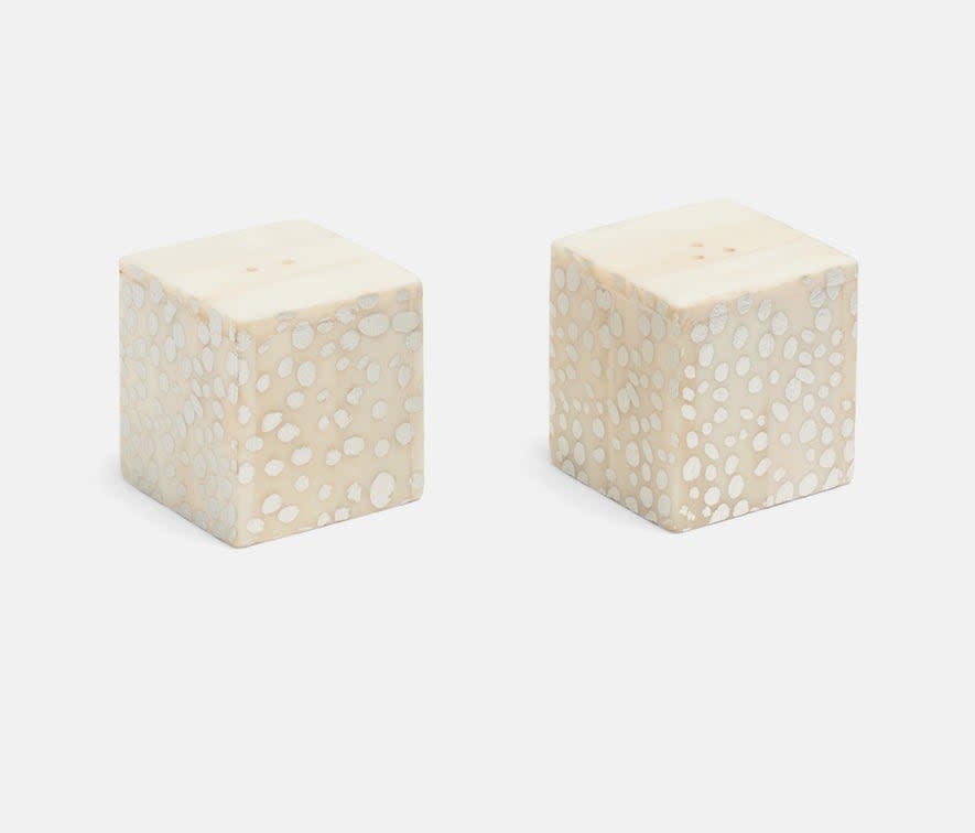 Blue Pheasant Dermott Spotted Silver Salt & Pepper Shakers - Set of 2