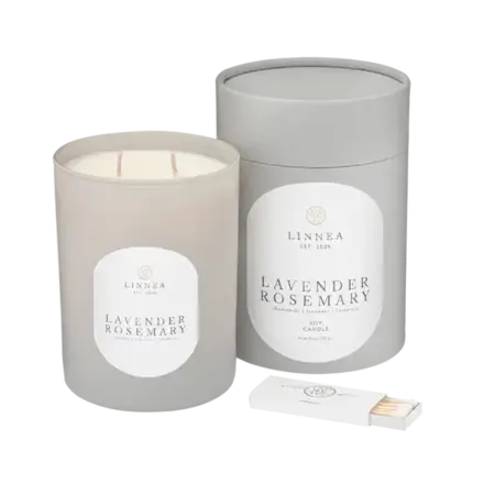 Linnea Lavender Rosemary Two Wick Candle