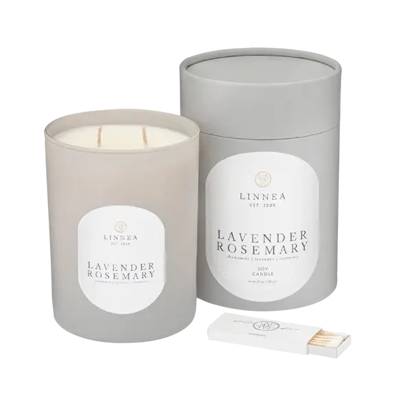 Linnea Lavender Rosemary Two Wick Candle