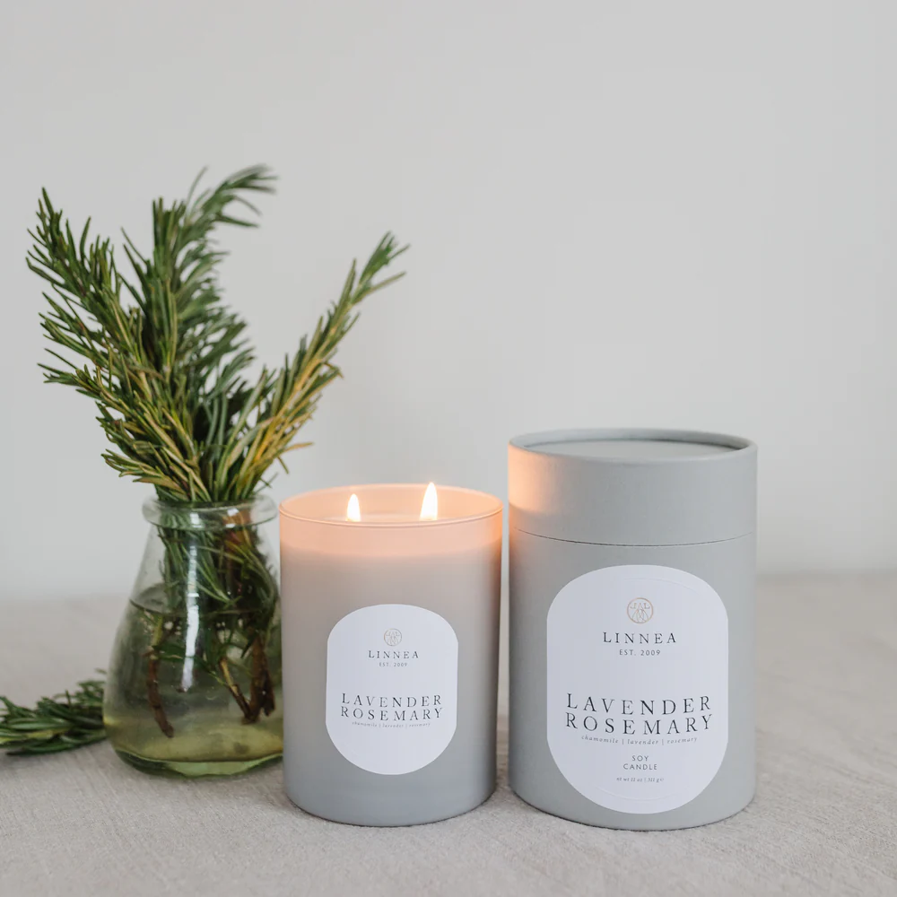 Linnea Lavender Rosemary Two Wick Candle