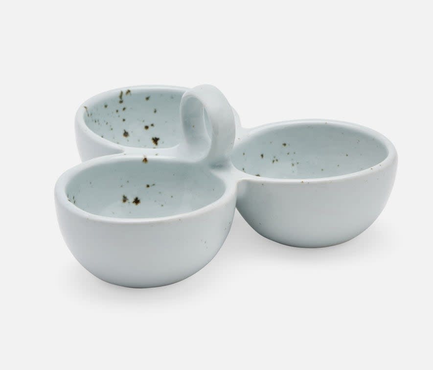 Blue Pheasant Desmond White Salt Glaze Snack Bowl