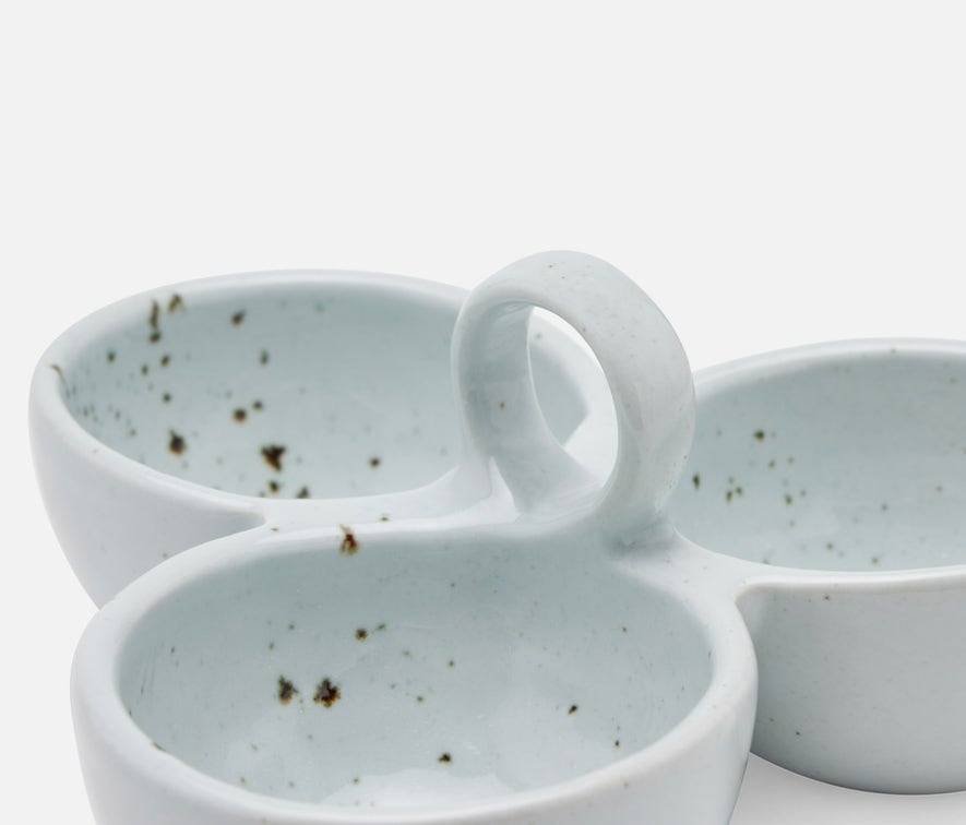 Blue Pheasant Desmond White Salt Glaze Snack Bowl