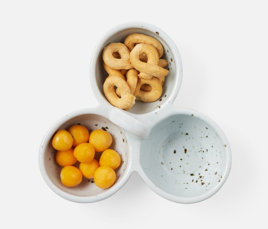 Blue Pheasant Desmond White Salt Glaze Snack Bowl