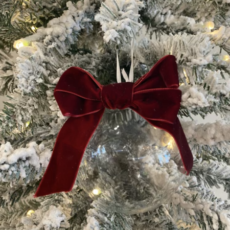 Saltwater House Calligraphy Clear Ornament