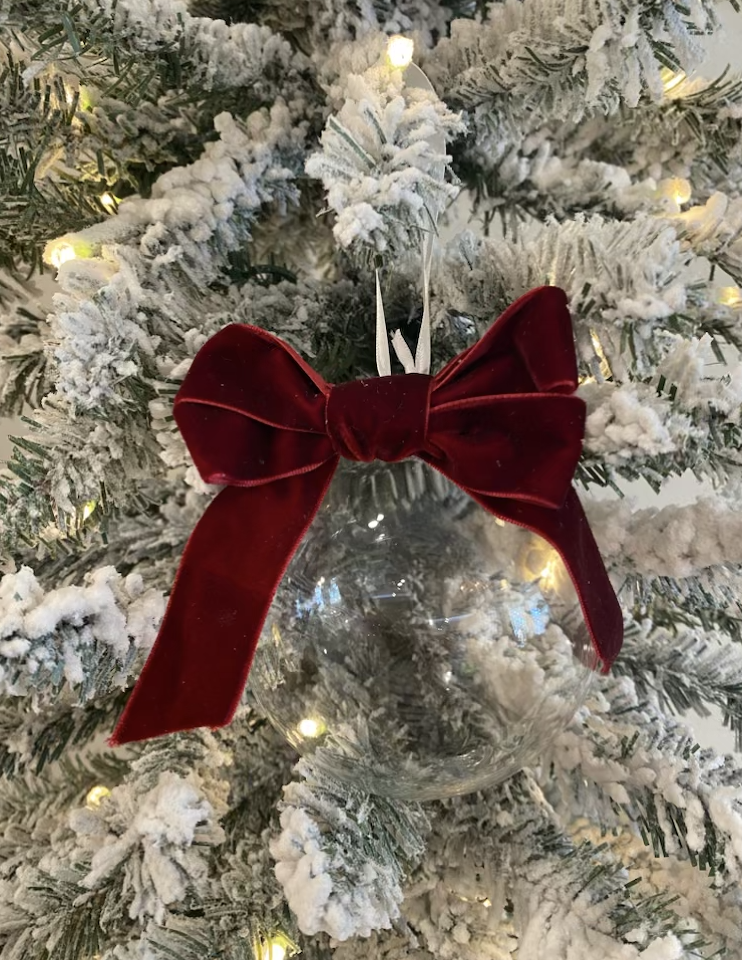 Saltwater House Calligraphy Clear Ornament