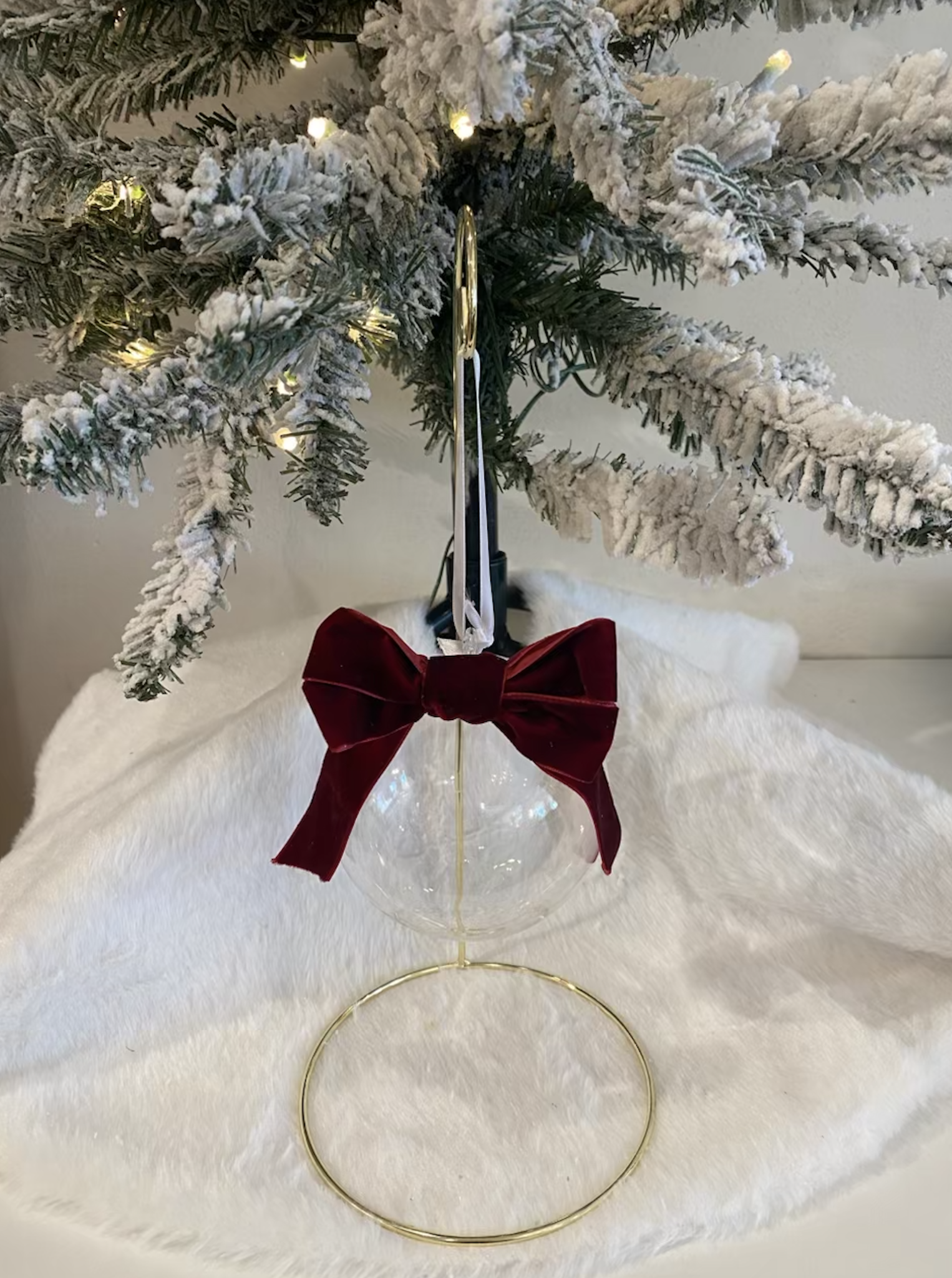 Saltwater House Calligraphy Clear Ornament