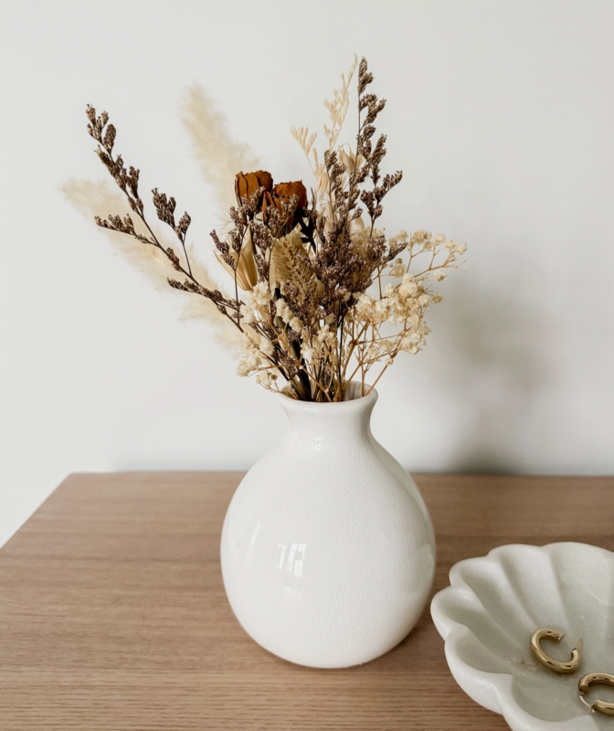 Fairmile Co Jenna White Ceramic Vase