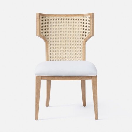 Made Goods Carleen Cane Dining Chair ALSEK WHITE HIGH-PERFORMANCE FABRIC