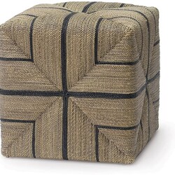 Palecek Fritz Rope Square Ottoman, Natural