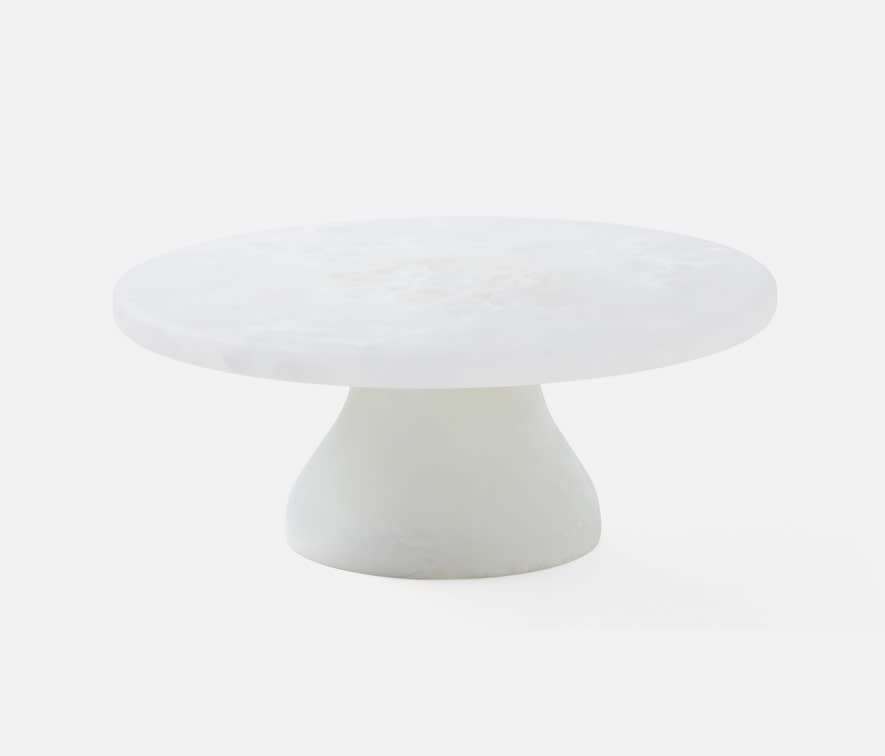 Blue Pheasant Hugo White Swirl Cake Stand Large