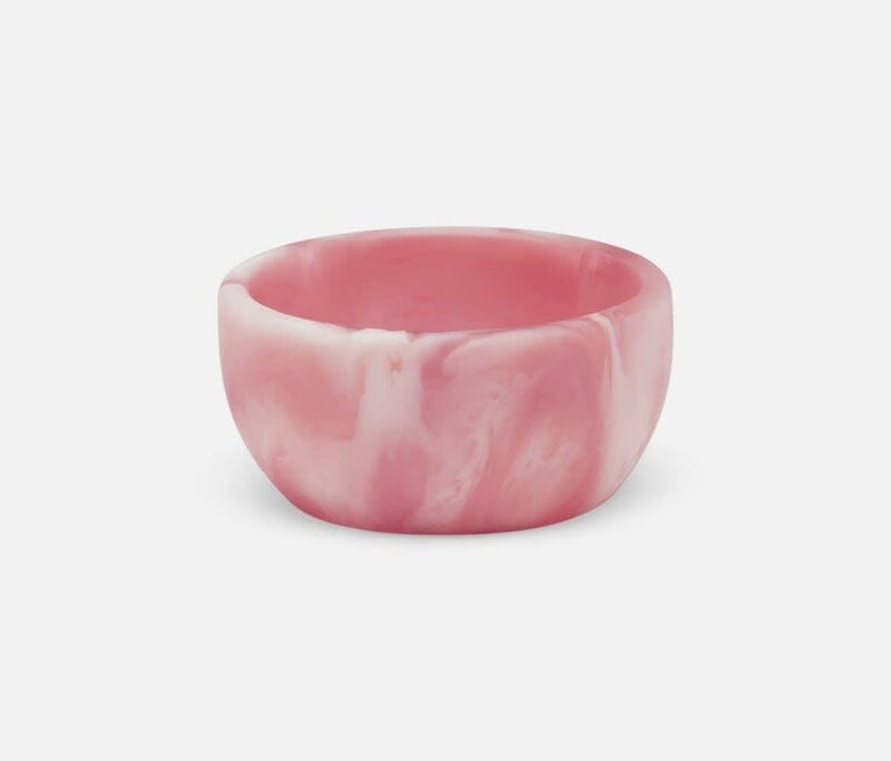 Blue Pheasant Hugo Pink Swirl Serving Bowl Resin 3x1.5