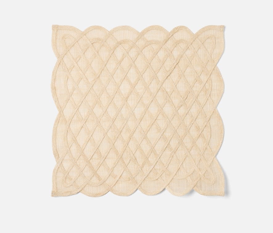 Blue Pheasant Ines Sand Woven Square Placemat