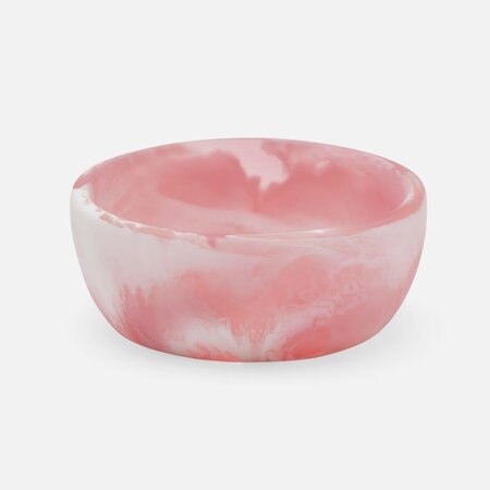 Blue Pheasant Hugo Pink Swirl Serving Bowl Resin 4x1.5