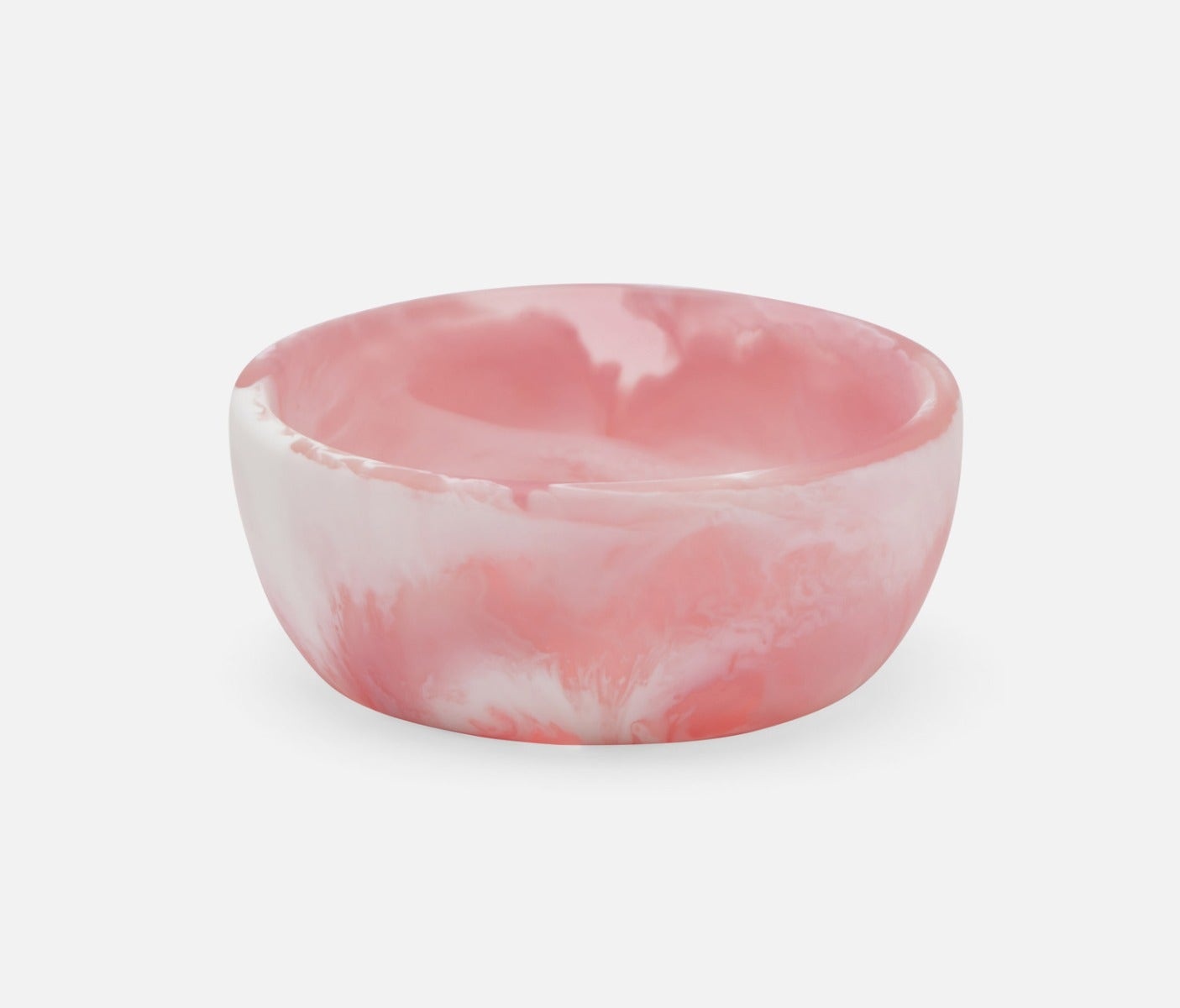 Blue Pheasant Hugo Pink Swirl Serving Bowl Resin 4x1.5