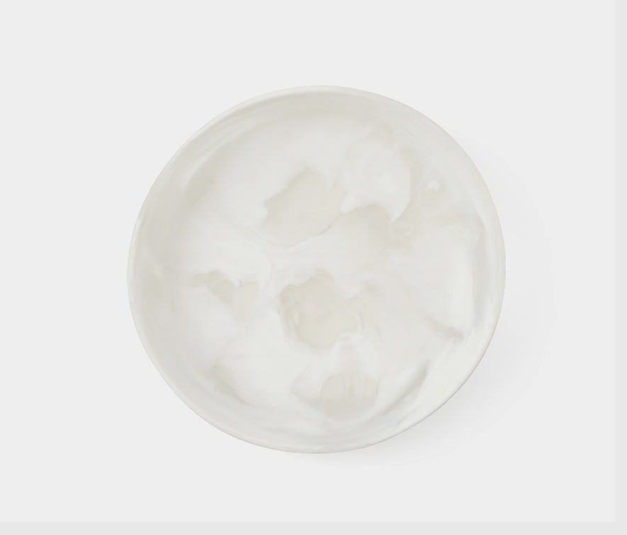 Blue Pheasant Hugo White Swirl Serving Bowl Large