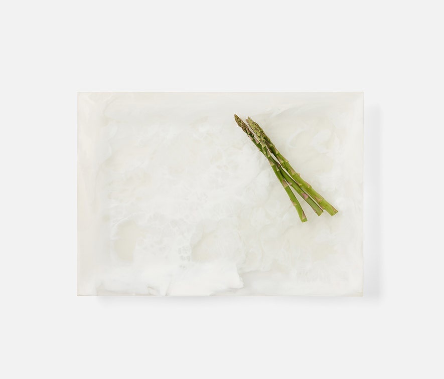 Blue Pheasant BEATRIX, White Swirled, Serving Tray, Extra Large, Resin