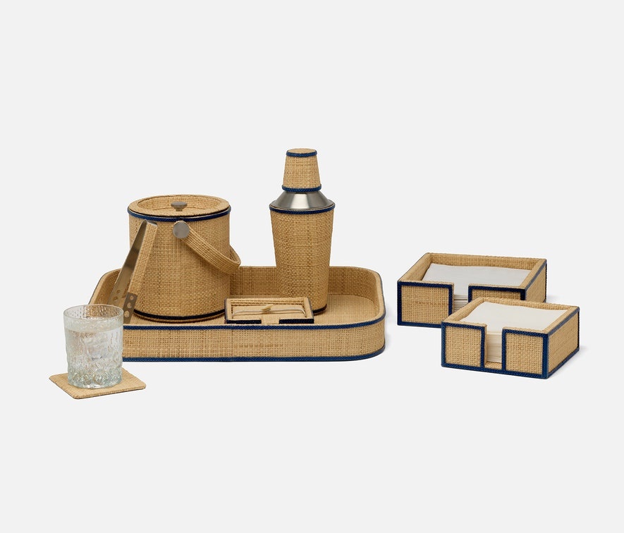 Blue Pheasant Gable Natural/Navy Cocktail Shaker