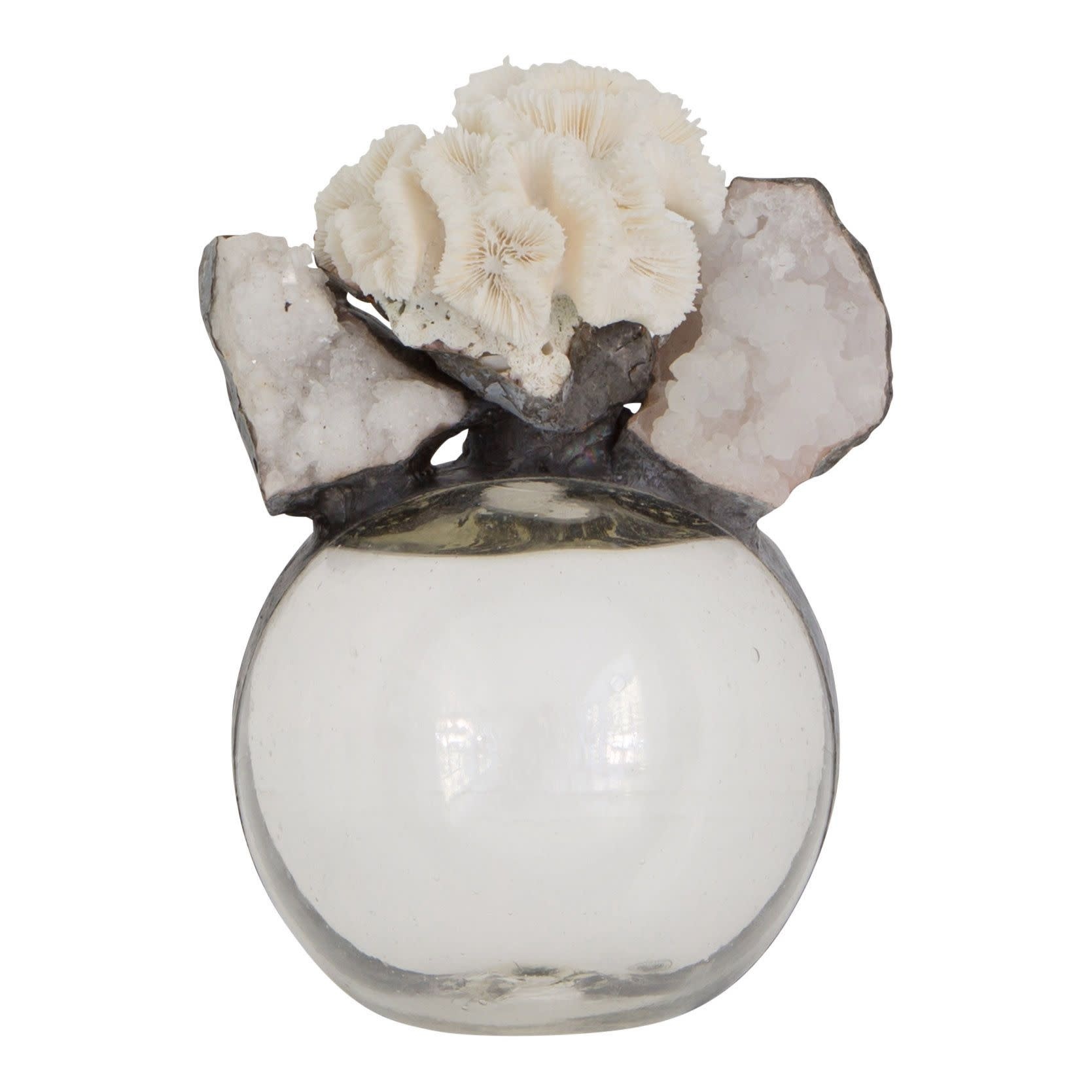 Jamie Dietrich Flower Coral Geode Float - Small
