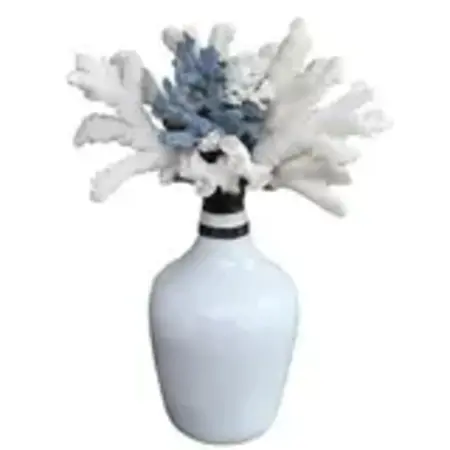 Jamie Dietrich Demijohn White & Blue Coral Bottle