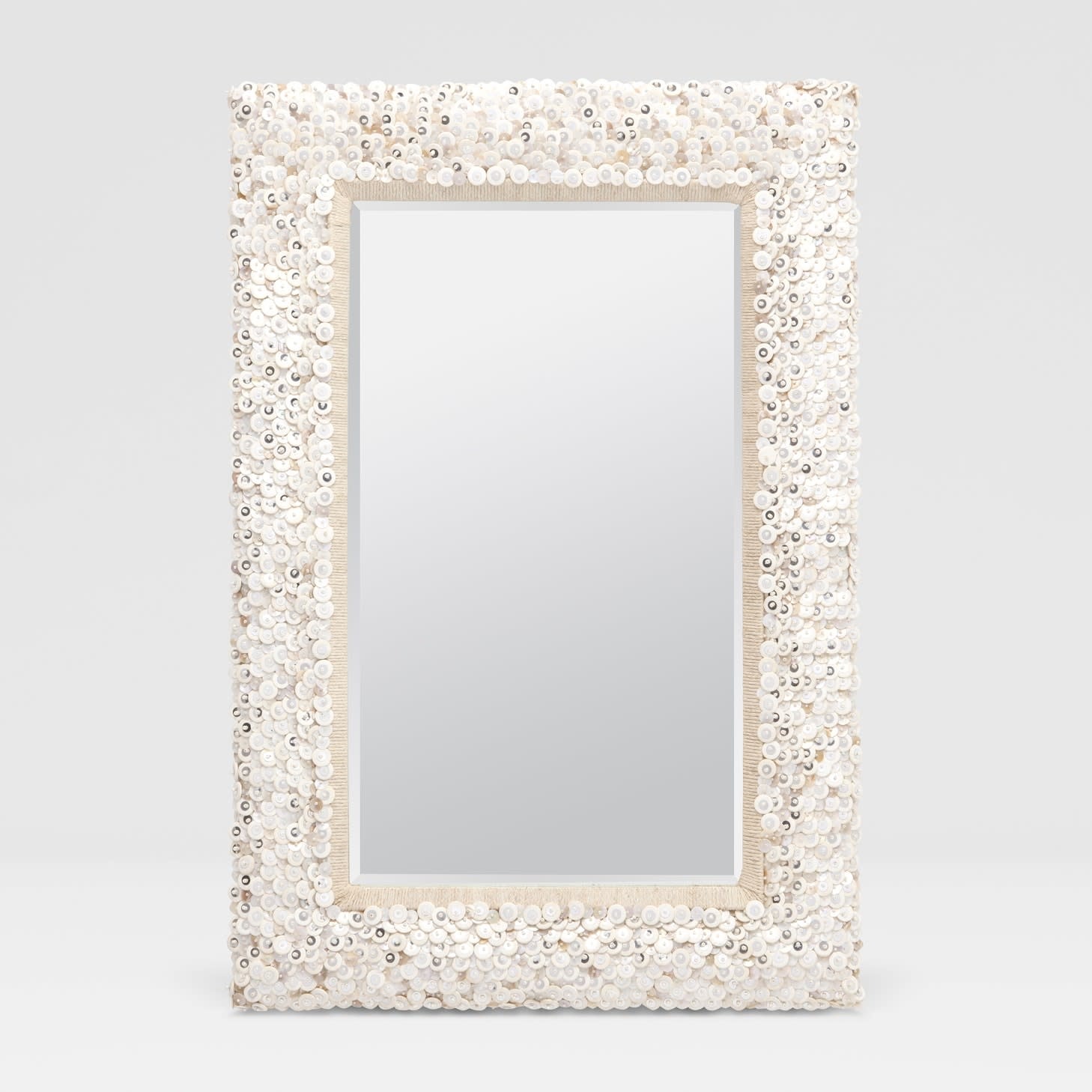 Made Goods Abigail Mirror Coco Bead Beige Mix 26"W x 38"H