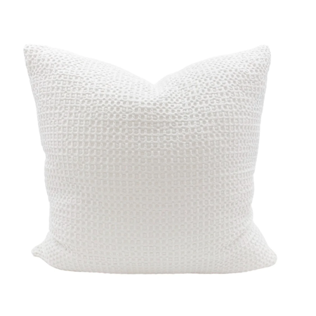 Anaya Home Cool Cotton White Waffle Weave Pillow 26x26