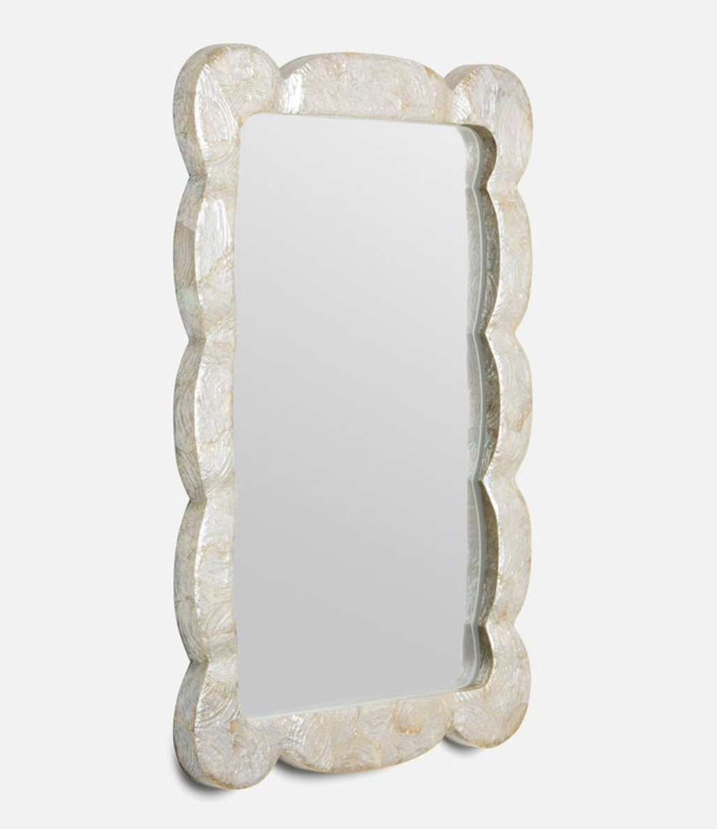 Made Goods Libby Kabibe Shell Mirror 26"W x 38"H