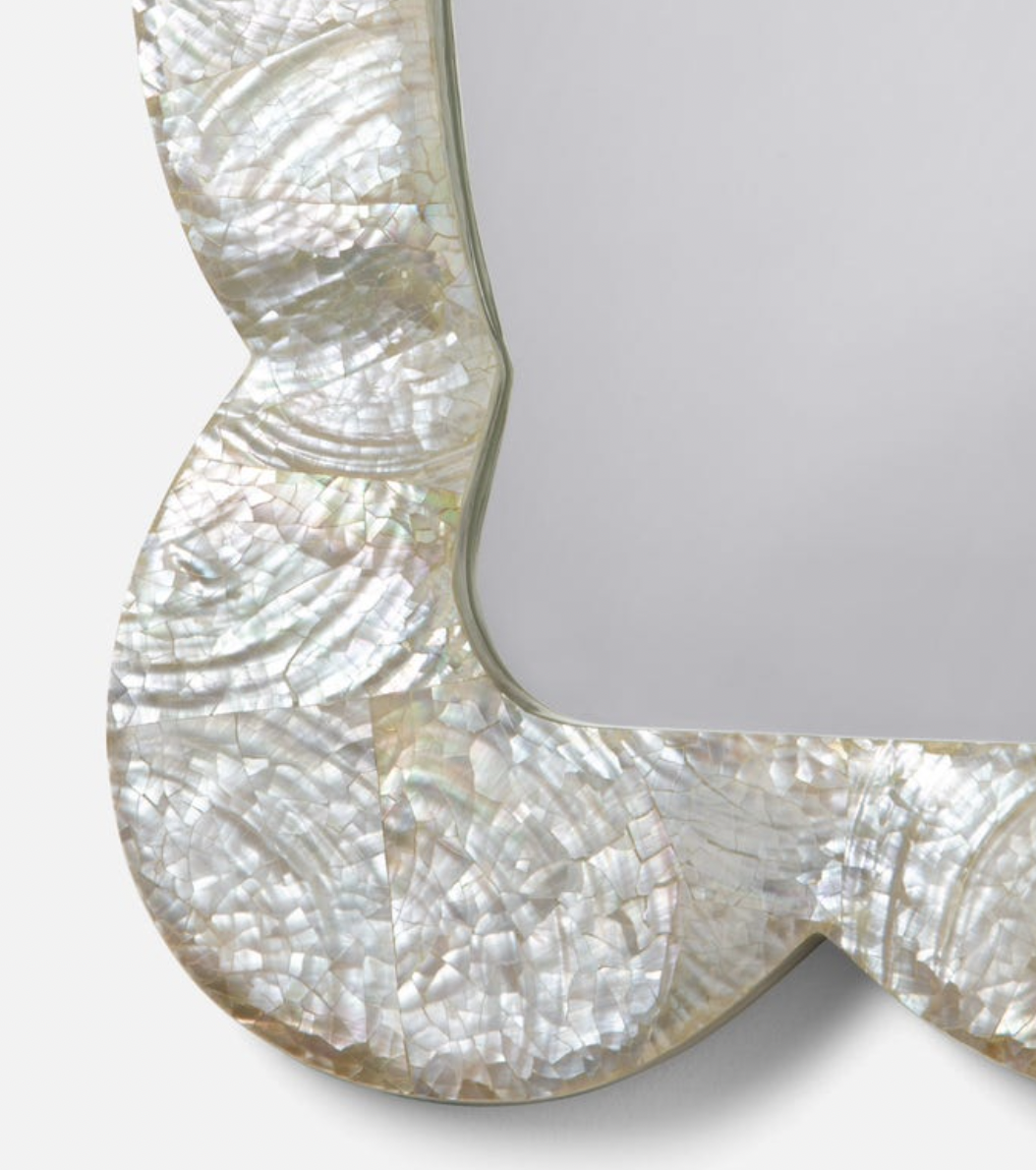 Made Goods Libby Kabibe Shell Mirror 26"W x 38"H