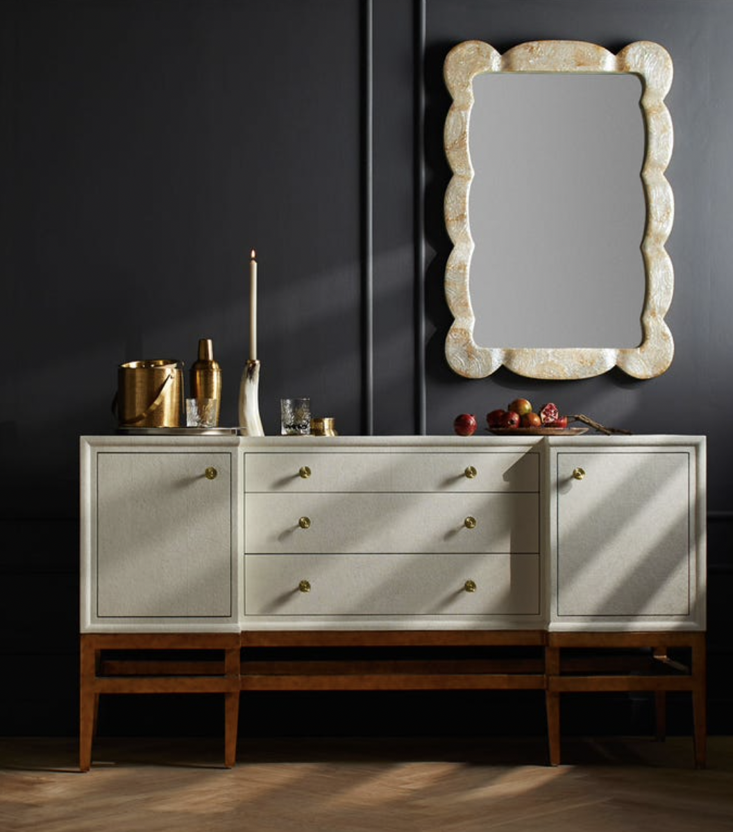 Made Goods Libby Kabibe Shell Mirror 26"W x 38"H