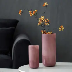 Faire Cylinder Pink Glass Vase