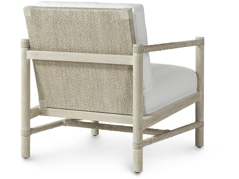 Palecek Norton Lounge Chair White / Blue Slate Upholstery 28.75"W X 33"DP X 32.25"H