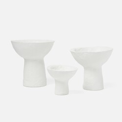 Made Goods Caton White Matte Paper Mache Set of 3